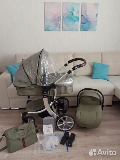 Коляска Luxmom 3в1 оригинал