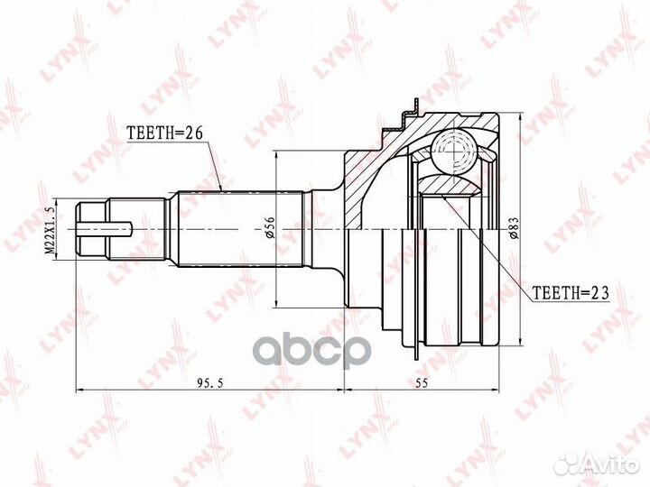 ШРУС наружный перед прав/лев CO-7507 CO750