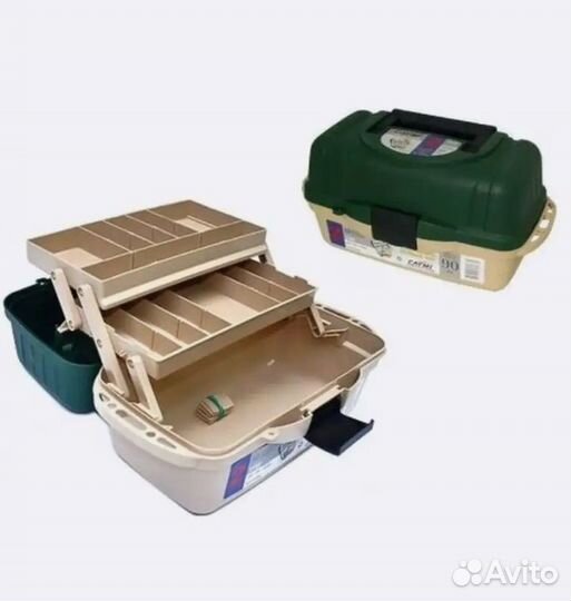 Ящик рыболовный для снастей и приманок, 2-х уровне