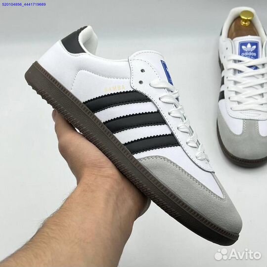 Кроссовки Adidas Samba White/Black (Арт.86539)