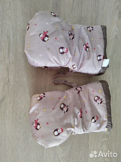 Муфта варежки на коляску (краги)