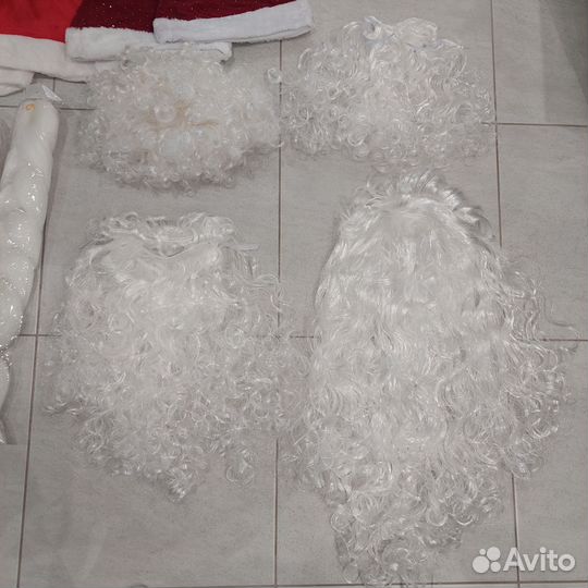 Бороды деда Мороза, парики и косы Снегурочки