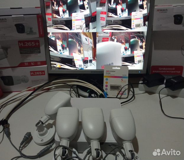 Полный комплект,уличного видеонаблюдения HiWatch