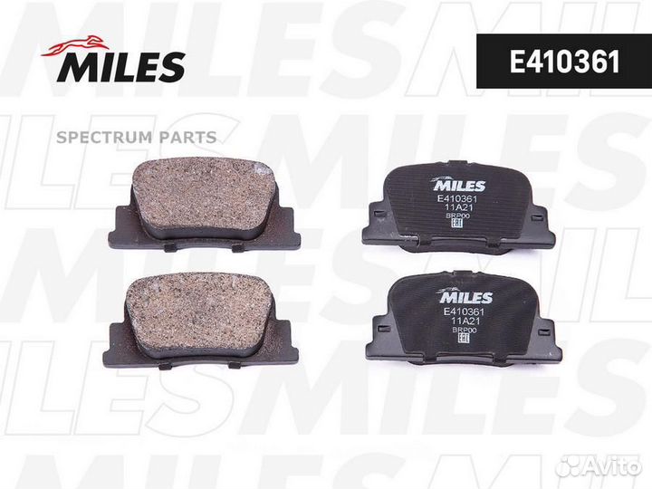 Miles E410361 Колодки тормозные задние (без датчик