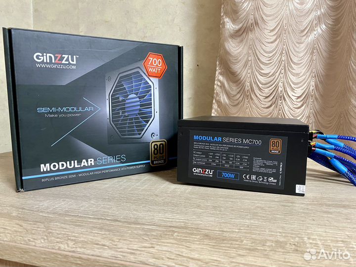 Ginzzu MC700 / 80+ bronze/ полумодульный