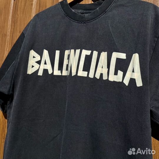 Футболка balenciaga черная