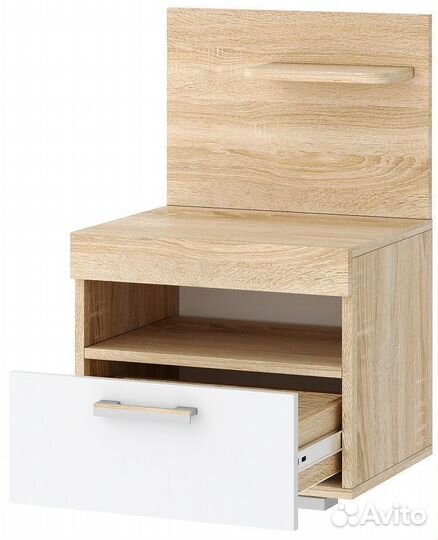 Тумба прикроватная с задней стенкой и полкой