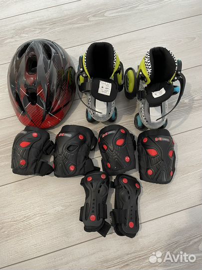 Роликовые коньки детские с защитой Moby kids