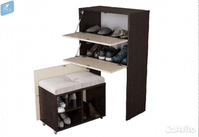 Тумба для обуви с пуфом Римани 5