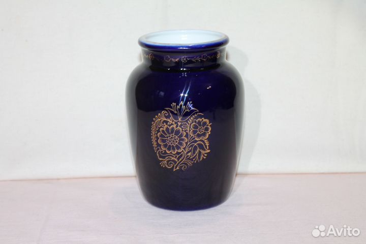 Ваза лфз фарфор, кобальт, 1950 - 60 г.г. СССР