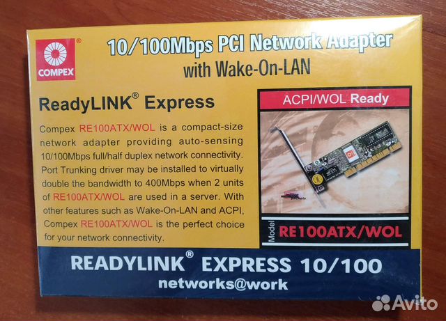 Сетевая карта Compex RE100ATX/WOL в упаковке