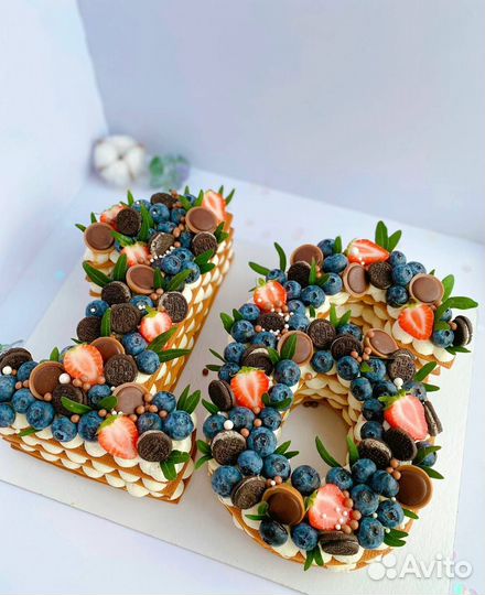 Торт медовые цифры