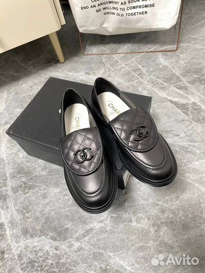 Лоферы chanel corduroy loafers