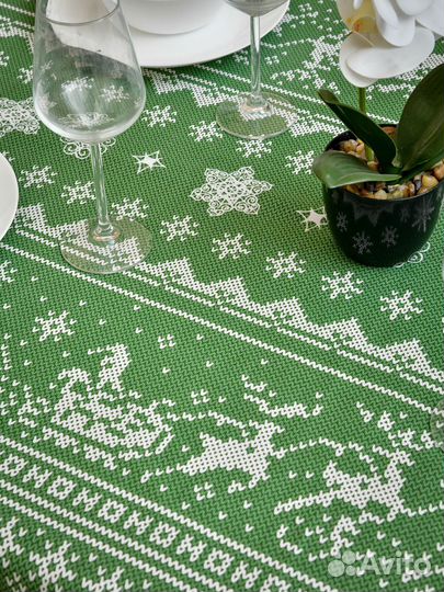 Скатерть лен на стол