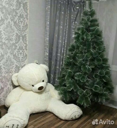 Ёлка искусственная сосна пышная+настоящие шишки