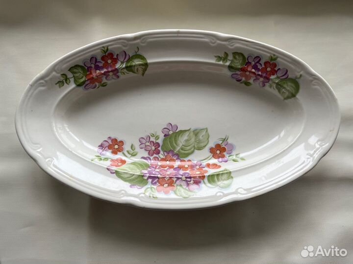 Овальное блюдо зик конаково СССР