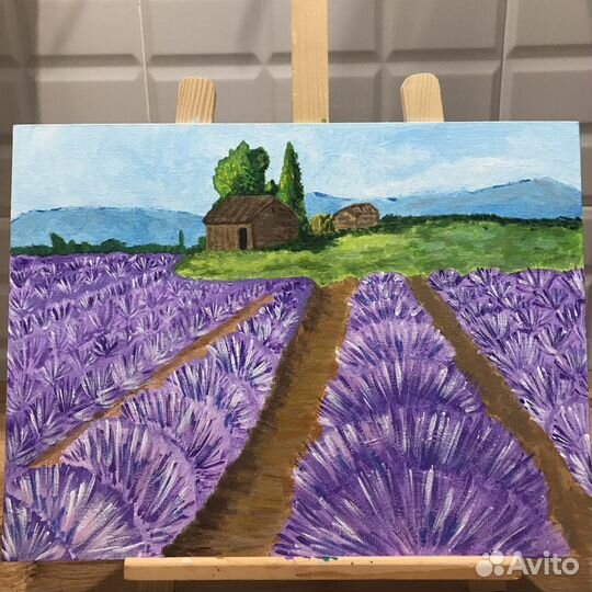 Картина пейзаж лавандовая ферма