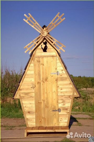 Дачный туалет деревянный ACC334