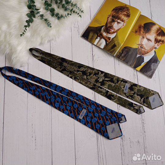 Мужской шелковый галстук Kenzo. Оригинал