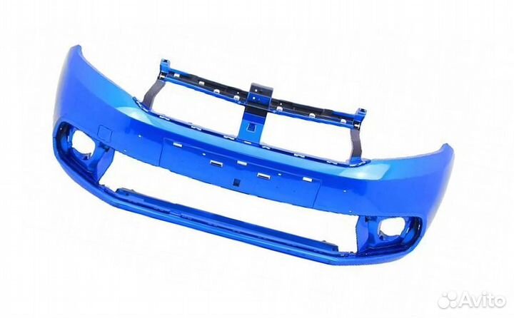 Бампер передний Рено Логан 2 2014-18 бирюзовый RPL