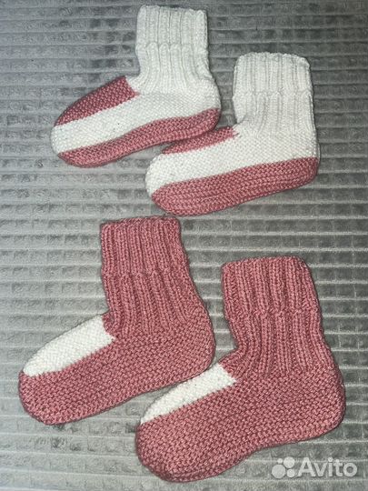Вязаные носки-следки
