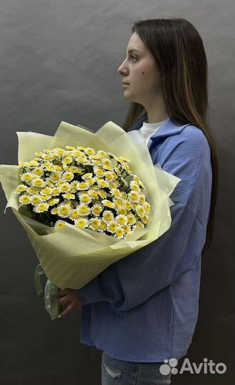 Ромашки в букете 100