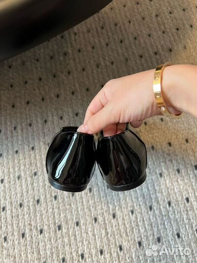 Балетки женские YSL Poppy премиум лаковые/ сатин