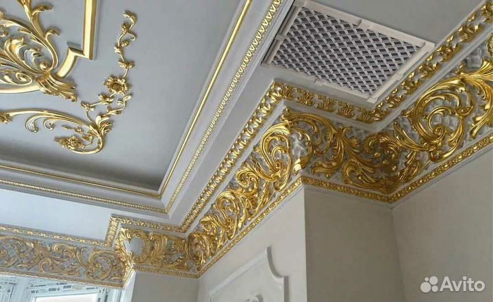 Багет потолочный, карнизы,молдинги из гипса