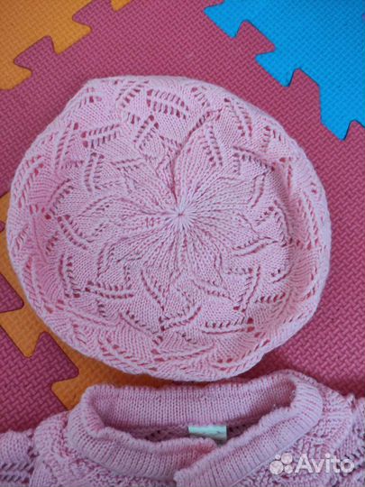 Кофта и берет, 74-80