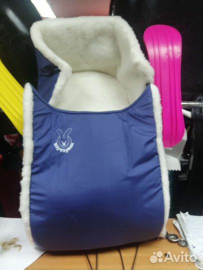 Зимний конверт в коляску санки на овчине