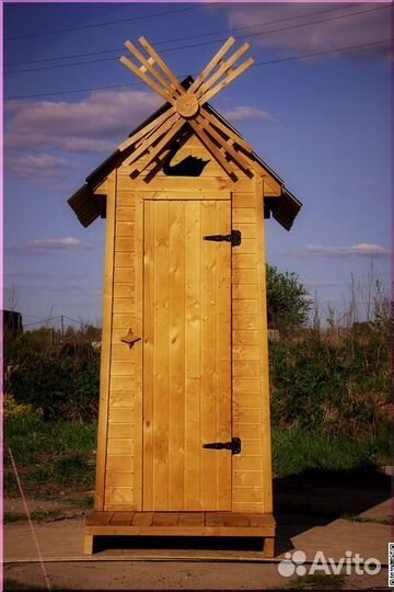 Уличный туалет деревянный WAT888