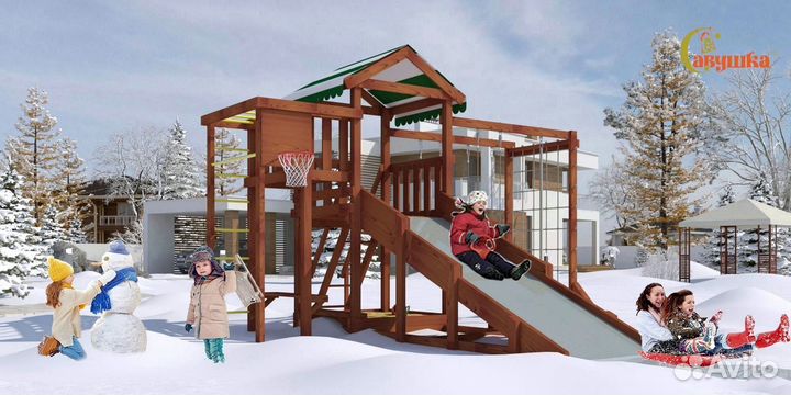 Детский игровой домик Савушка 4 сезона Мастер 4 Ма