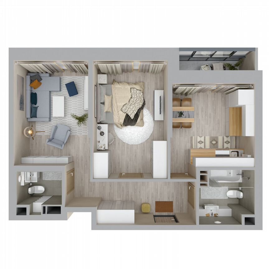 2-к. квартира, 52 м², 1/17 эт.