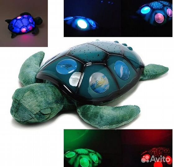 3в1 Звёздное небо+Игрушка+Ночник Проектор черепаха