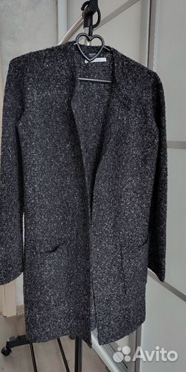 Кардиган reserved wool blend 44 S букле миланж