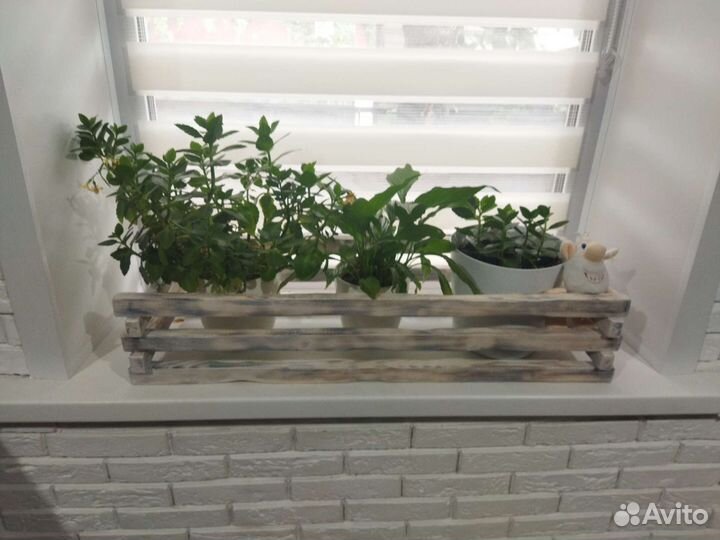 Деревянные кашпо для цветов