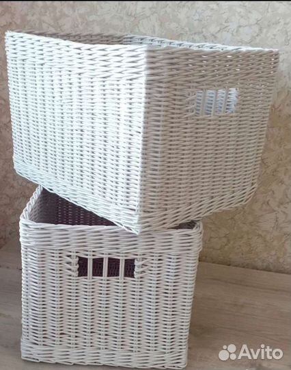 Корзина для белья плетёная
