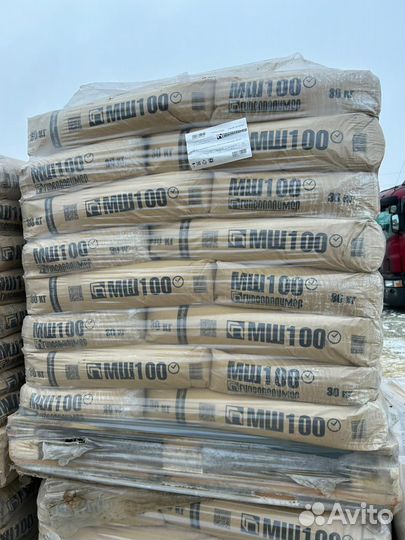 Штукатурка гипсовая машинного нанесения мш 100 30