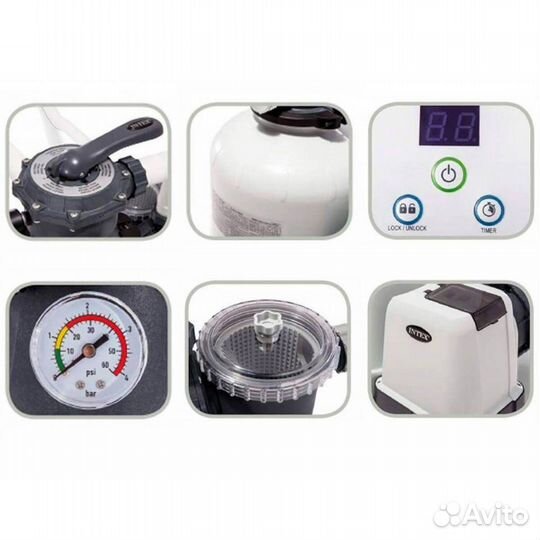 Песочный насос-фильтр 8000 л/ч intex 26648