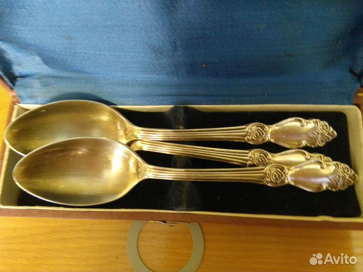 Ложки вилки чайн. мельхиор 6 шт от позолота