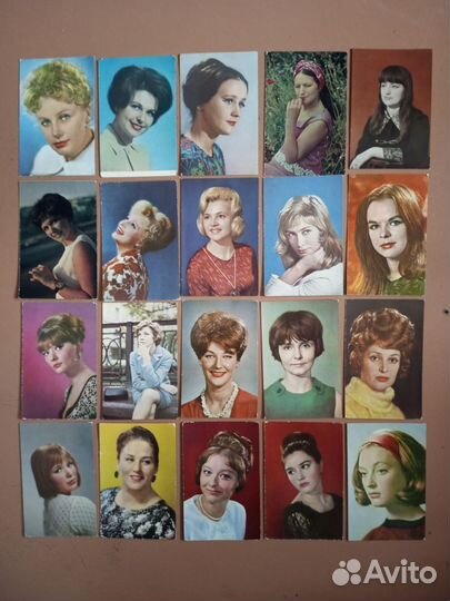 Коллекция открыток актеров советского кино 60-70г