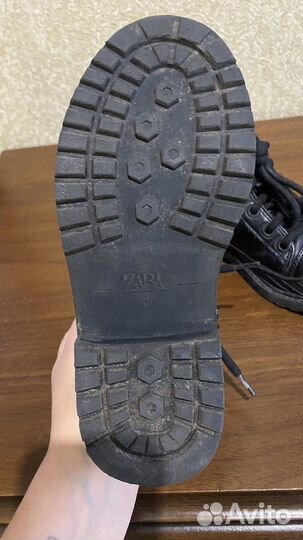 Zara ботинки кожа для мальчика
