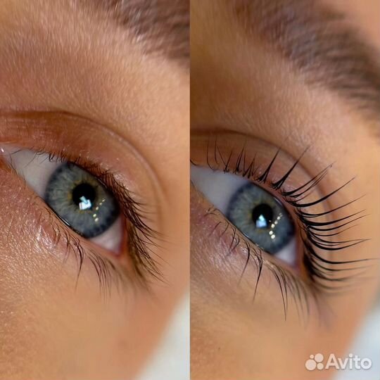 Ламинирование ресниц и оформление бровей