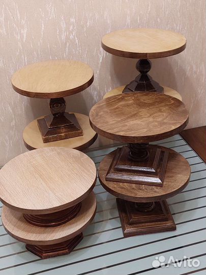 Подставка из дерева. Тортовница