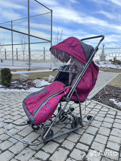 Детские сани с колесами