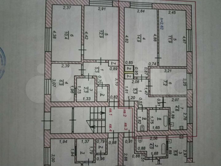 3-к. квартира, 49,1 м², 1/2 эт.
