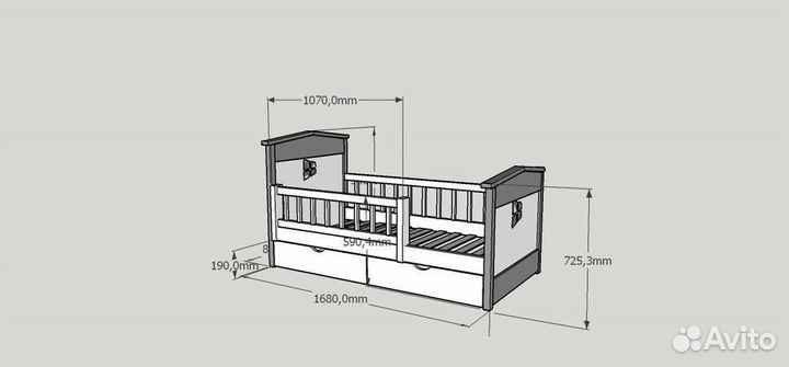 Кровать детская