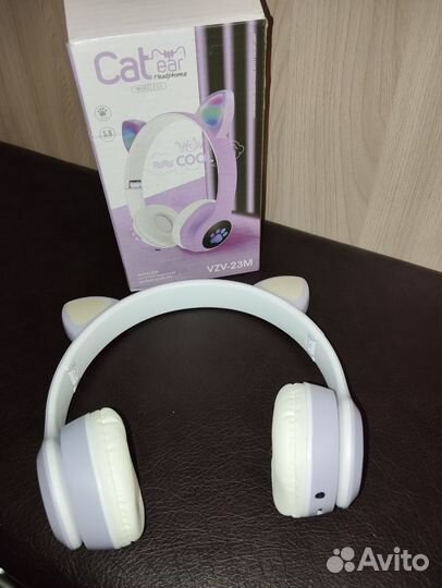 Беспроводные наушники кошачьи ушки