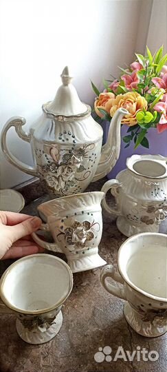 Чайный сервиз СССР фарфор перламутр