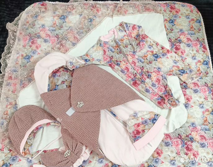 Конверт на выписку для девочки зима